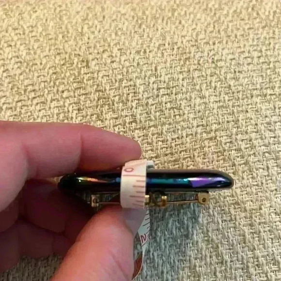 Colorful dichroic glass pin (brooch) or necklace - Picture 7 of 7